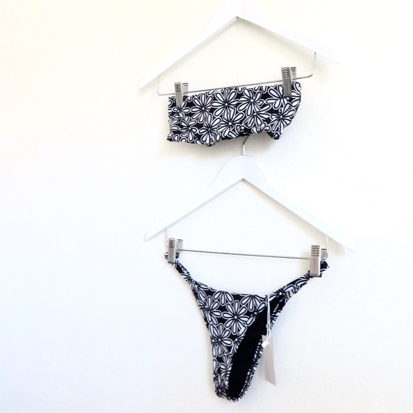 NEW! Kenny Flowers THE Pedregal Bandeau Bikini Top  & String Bikini Bottom Set S - Picture 11 of 16